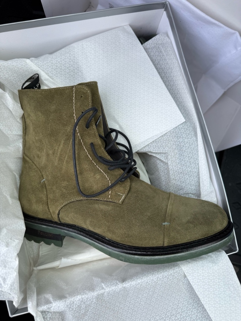 Pollini Suede leather boots for man